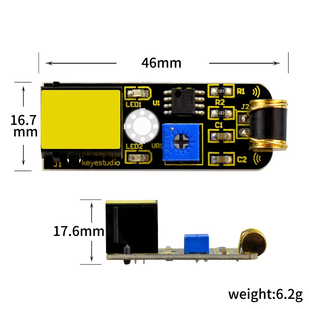 Новинка! Модуль датчика вибрации Keyestudio RJ11 EASY plug для Arduino STEAM | Электронные