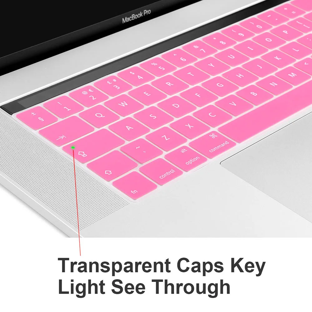 Ультратонкий силиконовый чехол на клавиатуру для Macbook Pro 13 A1706 A1989 15 A1707 с сенсорной