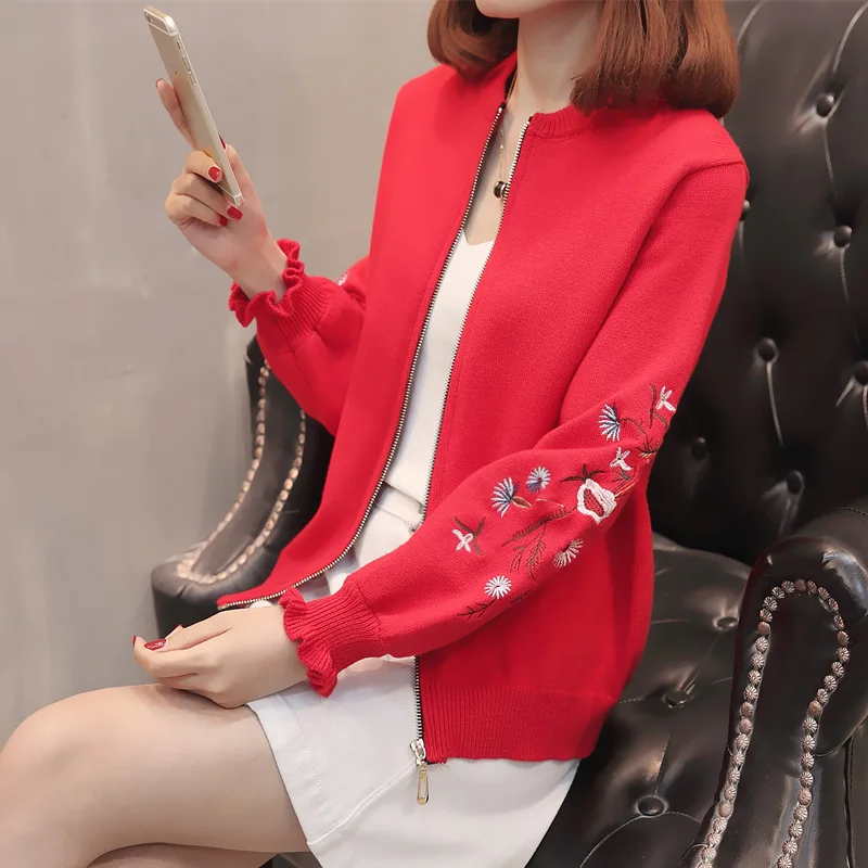 Осенние женские свитера с круглым вырезом и длинными рукавами свободные топы