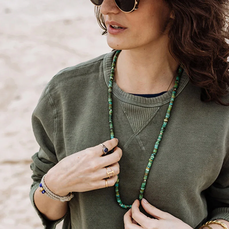 Мужские и женские браслеты с бусинами Pohier из тибетского серебра натуральным