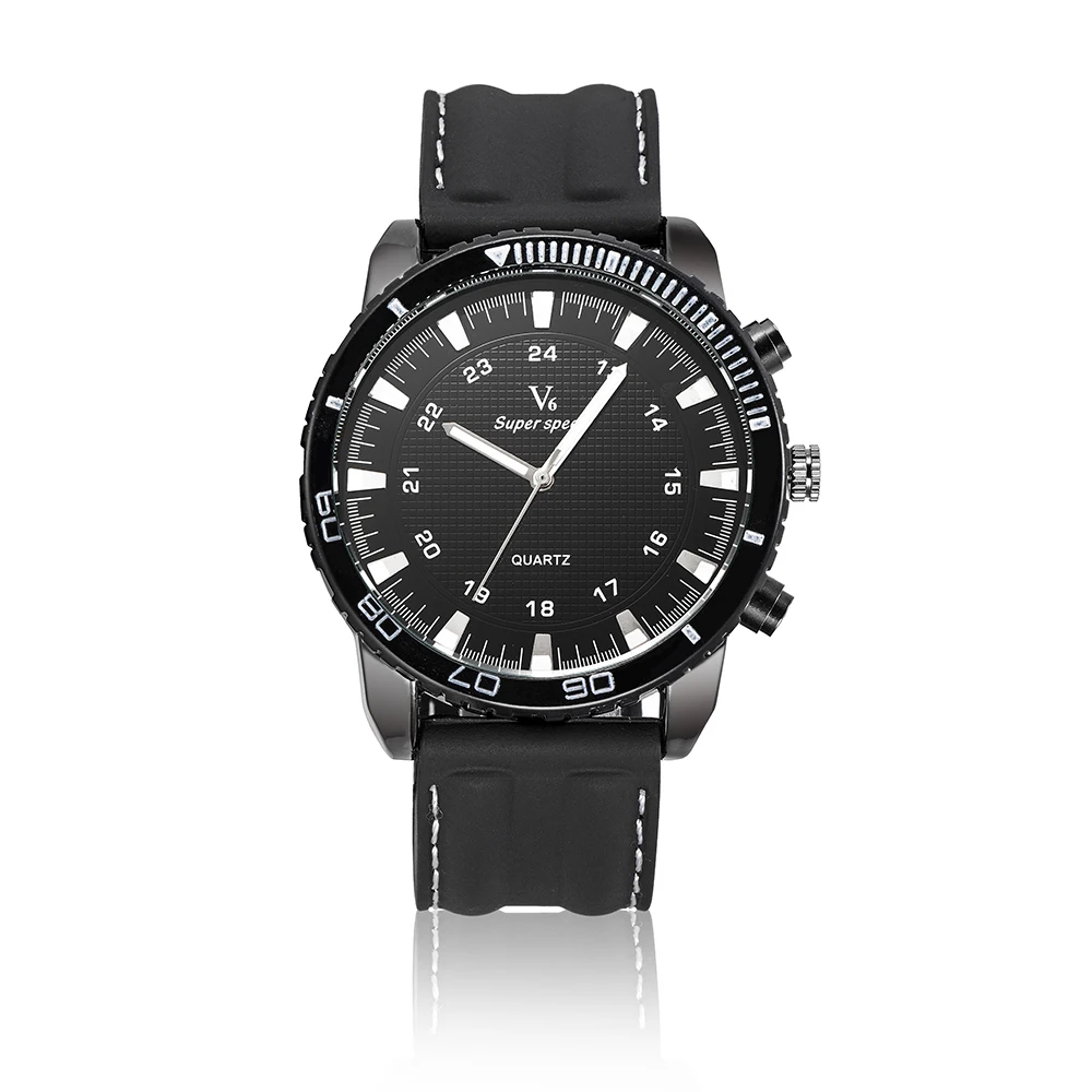 V6 Men's Sport Quartz Watch Mens Watches Top Brand Luxury Military Wrist Men Silicone Clock relogio masculino reloj | Наручные часы