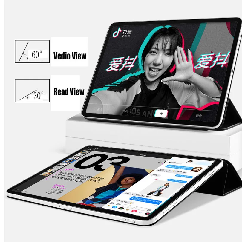 Для iPad Pro 11 Чехол для 12 9 2018 Funda Магнитный ультра тонкий чехол смарт телефона дюймов