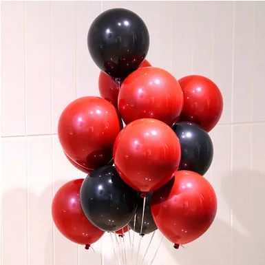 ruby red black mix 10 шт. 18 дюймов металлическое красное сердце рубиновый Агат красные воздушные шары свадебный фон украшение комнаты шар в форме буквы Декор Святого Валентина - Цвет: ruby red black mix