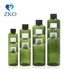 5 шт.лот, 50 мл, 100 мл, 150 мл, 200 мл, зеленая наклонная Наплечная бутылка с крышкой колы, пластиковые пустые косметические дорожные бутылочки с закручивающейся крышкой