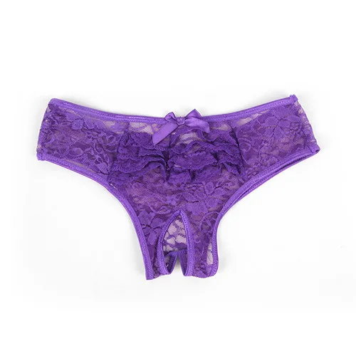 purple panties Comeondear, женское сексуальное нижнее белье, бесшовные кружевные трусики, эротические прозрачные стринги, нижнее белье, трусы, женские сексуальные трусики PJ5008 - Цвет: purple panties