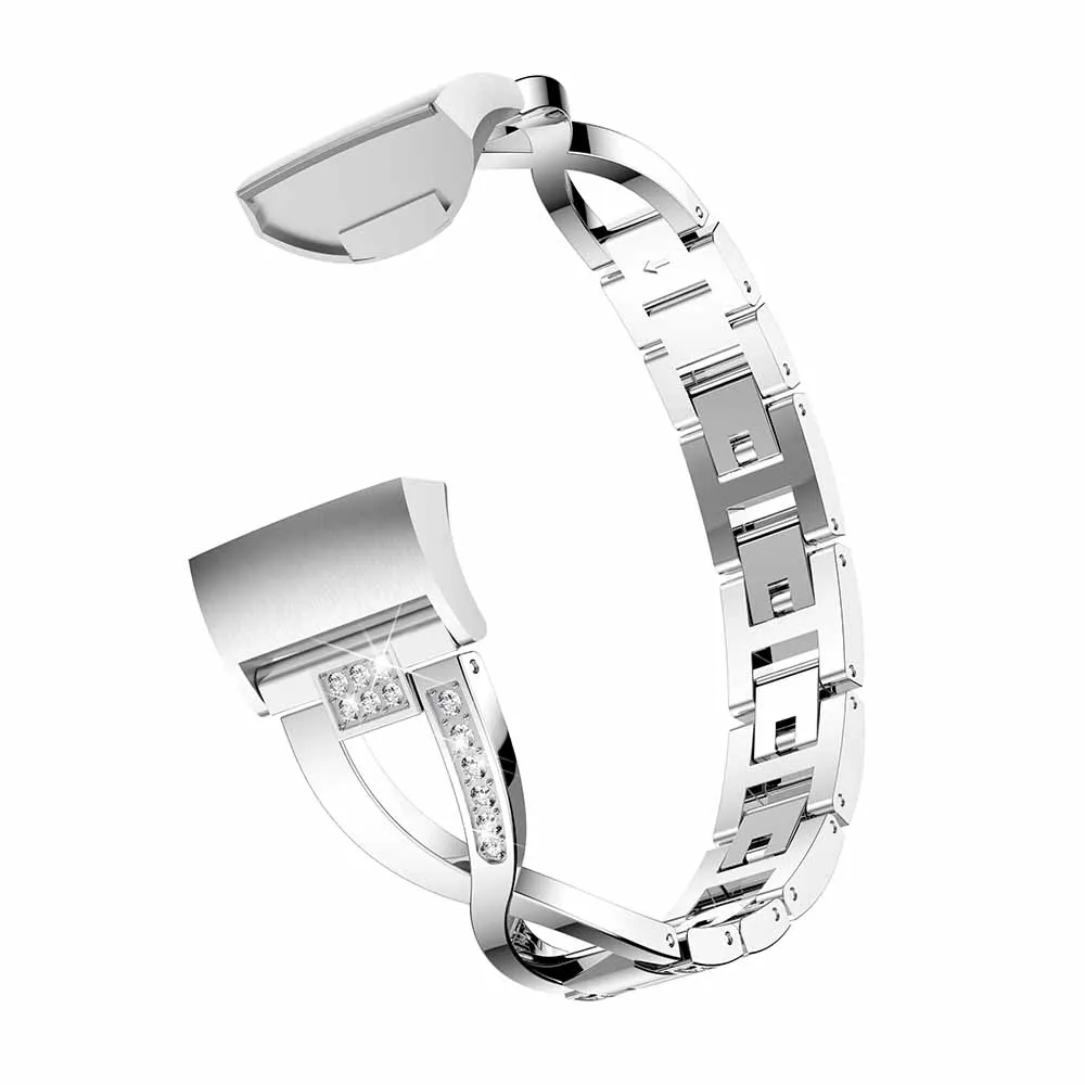 Ремешок для часов из подлинного роскошного сплава Fitbit Charge 3 браслеты сменные