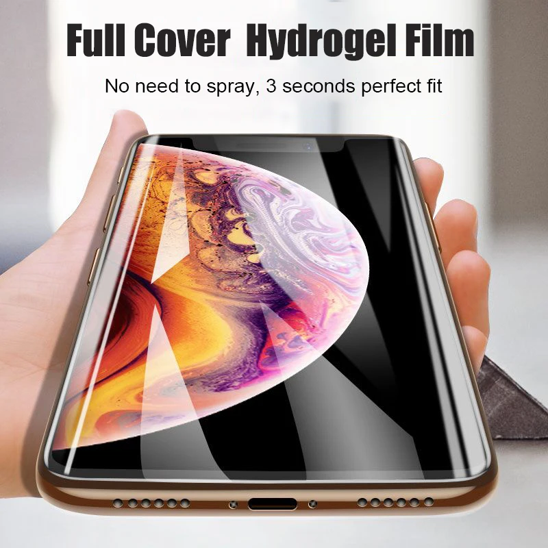 Новая 6D мягкая Гидрогелевая Защитная пленка для iPhone XS Max XR X 8 7 Plus 6 6S Plus|Защитные
