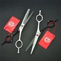 2pcs 5 5 16cm white professional human hair scissors hairdressing cutting shears thinning scissor hair styling tools z1012