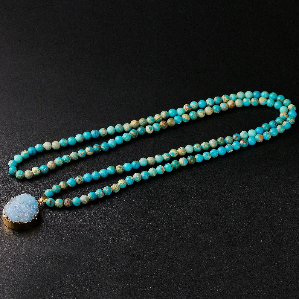 Бусины из натурального морского отложения 6 мм Императорский камень с подвеской