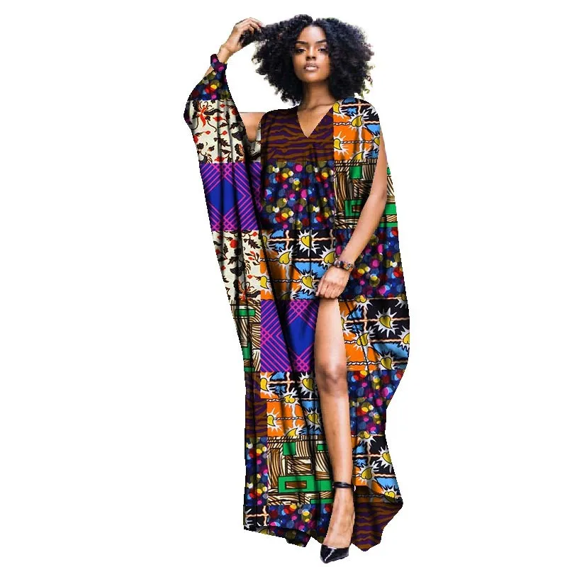 Африканские платья для женщин 2019 сексуальное платье длиной до пола Danshiki Дамская