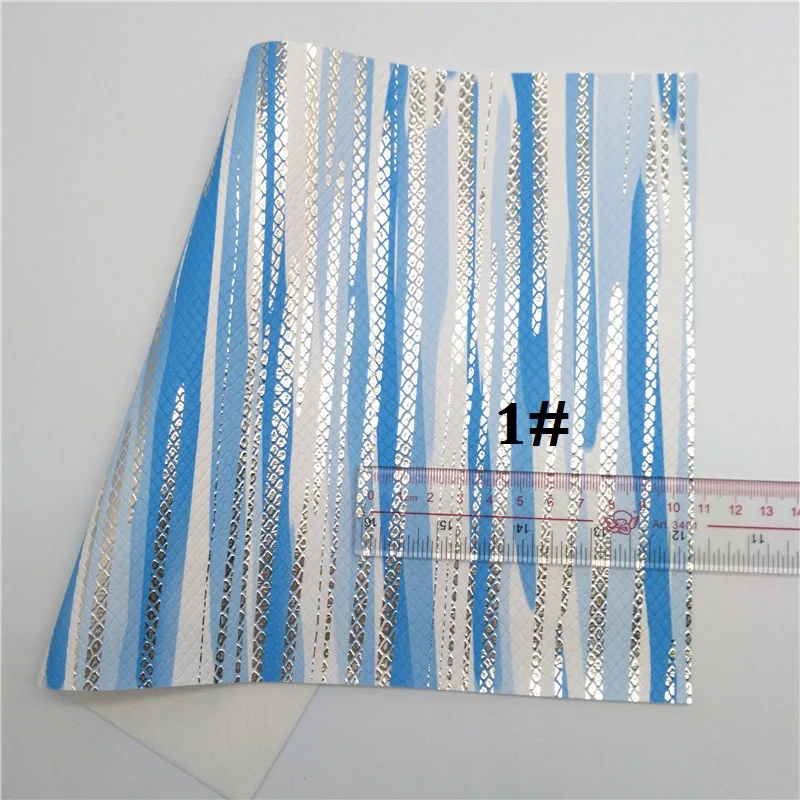 1 Glitterwishcome 21X29 см A4 Размер змеиная искусственная кожа ткань, Золотые напечатанные синтетические кожаные листы, виниловая ткань для бантов, GM414A - Цвет: 1
