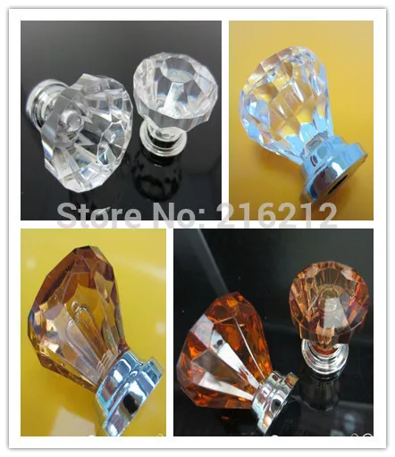 

New Arrive Clear Crystal Knob Cabinet Pull Handle Drawer Kitchen Door Wardrobe Hardware