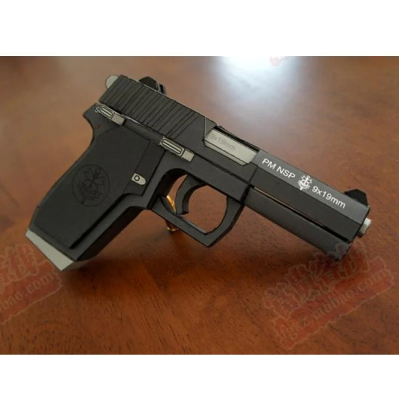 NSP пистолет с тонкой структурой бумажная модель пистолета сделай сам игрушка