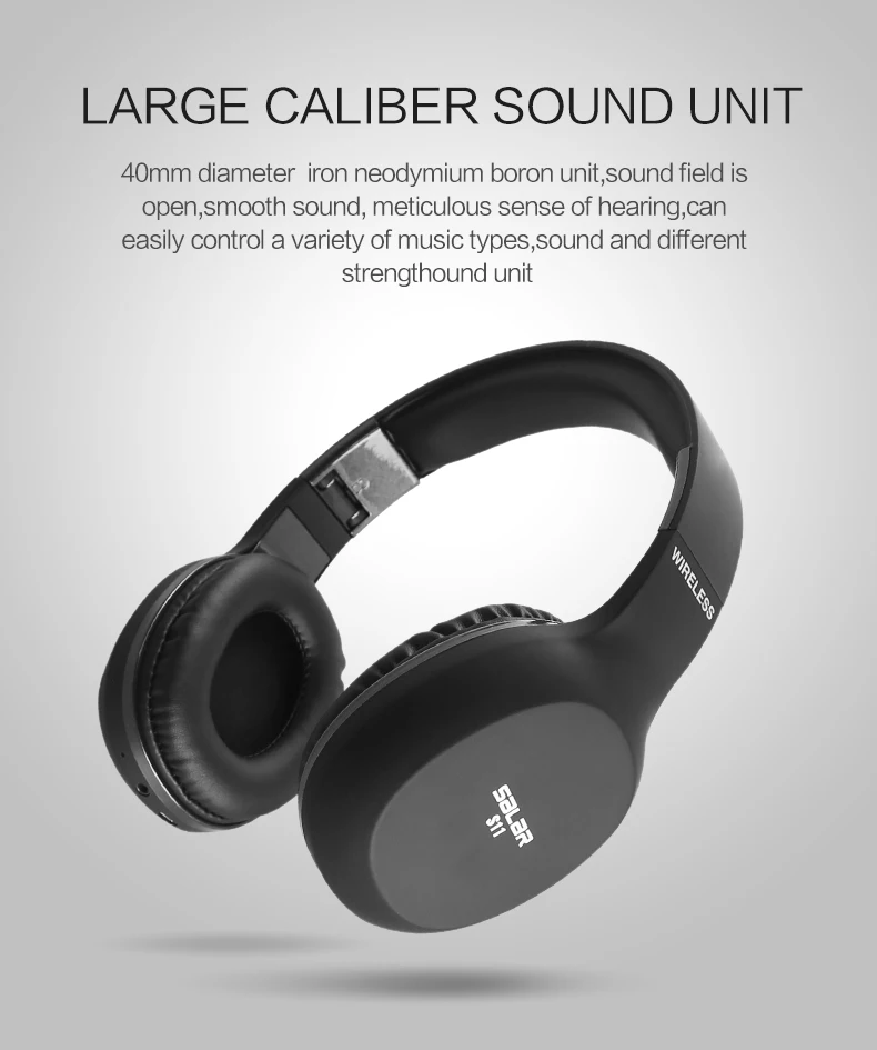 Salar S11 Беспроводная гарнитура Складные Bluetooth наушники Игровые наушники с микрофоном для телефона Xiaomi Huawei