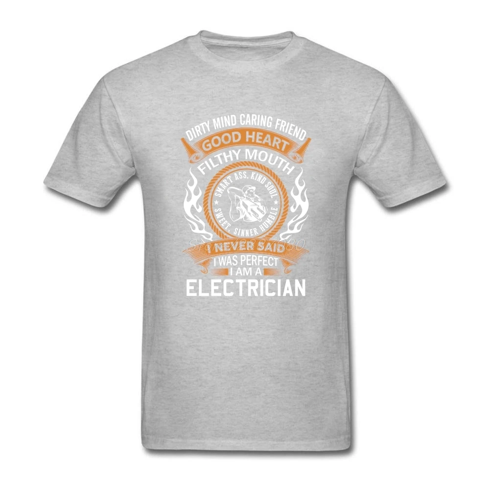 Футболка I Am An Electrician одежда на заказ с коротким рукавом топ хлопковые мужские