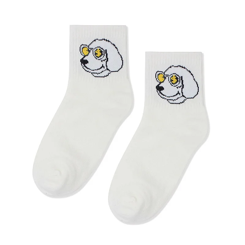 26 Женские носки с героями мультфильмов, хлопковые носки Harajuku, женские милые носки унисекс для скейтбординга, хипстерские модные носки с животным принтом - Цвет: 26