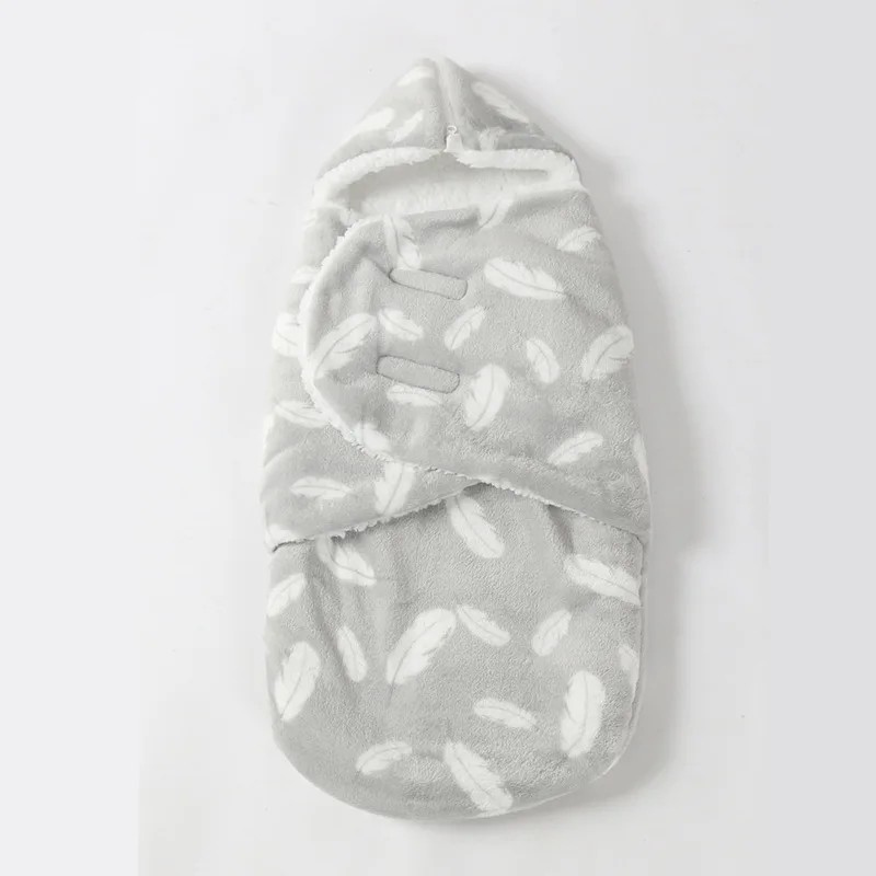 1 fleece От 0 до 6 месяцев, белое детское одеяло, двухслойный флисовый детский конверт, спальный мешок для новорожденных, детское постельное белье, одеяло - Цвет: 1 fleece