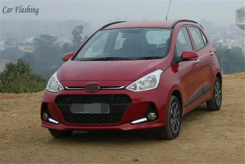 Автомобиль мигает 1 комплект для hyundai I10- светодиодный DRL дневного света желтые лампочки поворотников лампа автомобильная лампа для стайлинга