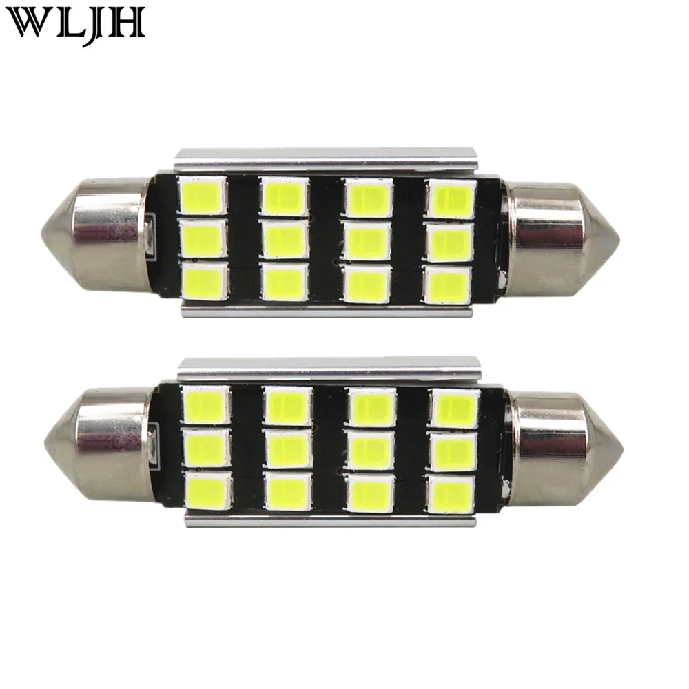 WLJH 6x Canbus 42 мм 3425 чистый белый кристально синий светодиодный светильник C5W для BMW 128i