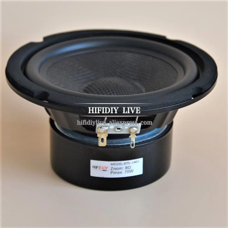 HI FI DIY LIVE BT5 146S аудио HIFI 5 дюймов &quotMidbass Динамик для автомобиля 8OHM 70 Вт