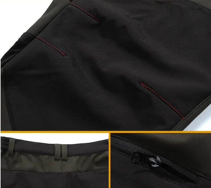 Для мужчин Softshell брюки открытый Водонепроницаемый теплый флис для походов отдых зимой Для мужчин спортивные брюки для горный туризм Охота Рыбалка Размеры L-4XL