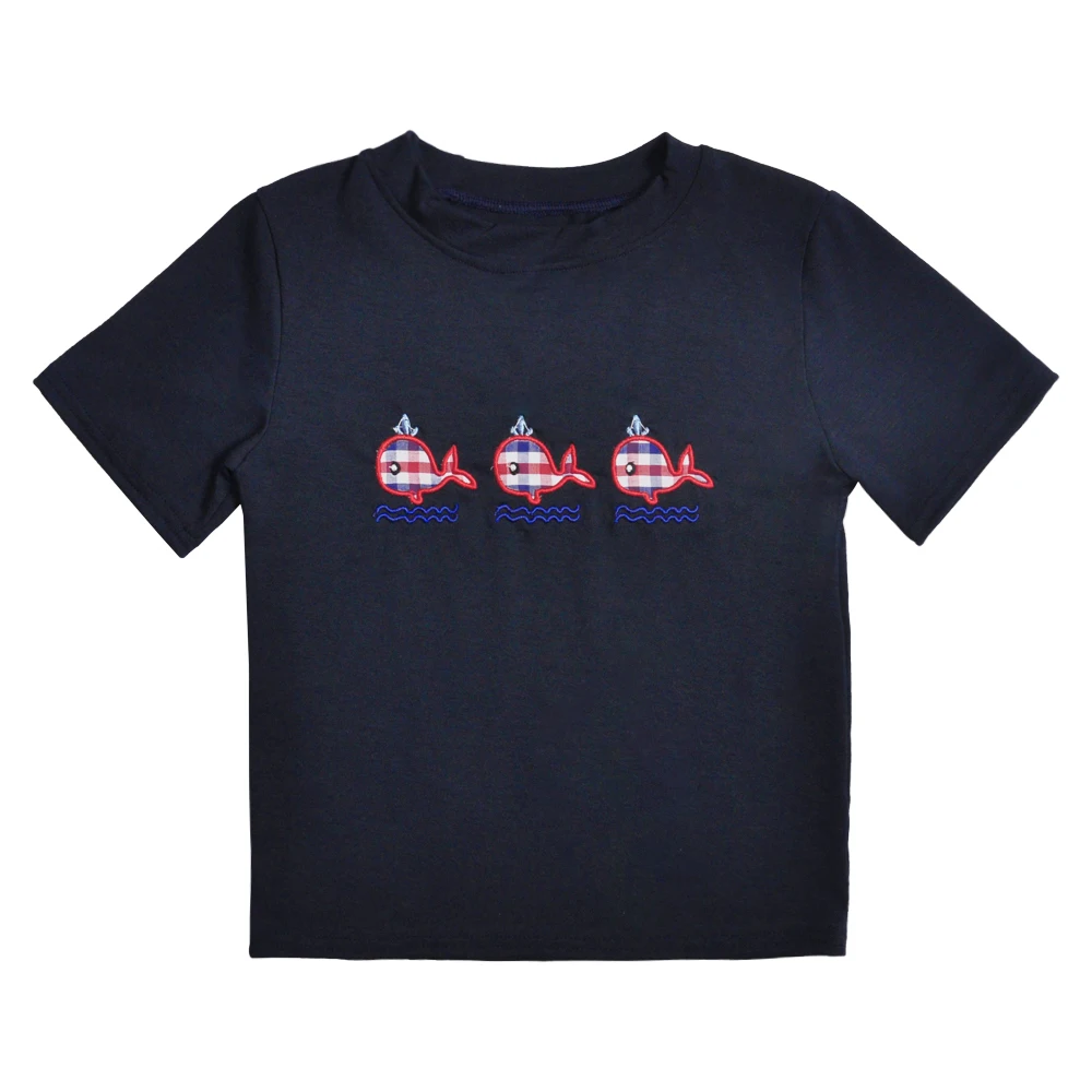 Лидер продаж летние комплекты для мальчиков футболка с аппликацией подходящие