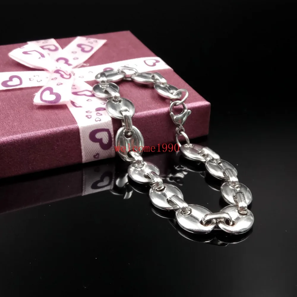 Браслет-цепочка из нержавеющей стали 9 мм 8 5 дюйма | Украшения и аксессуары