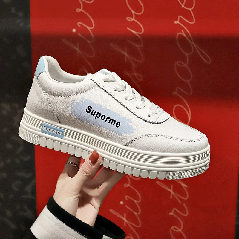 2019 г. женские кроссовки для отдыха женская обувь на плоской подошве толстой