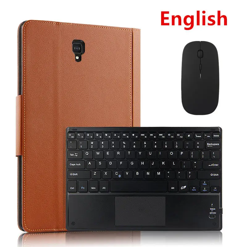 brown mouse English Чехол для samsung Galaxy Tab S4 10,5 SM-T830 T835 T837 Bluetooth Клавиатура Защитный чехол из искусственной кожи Tab S4 10," чехол для планшетного ПК - Цвет: brown mouse English