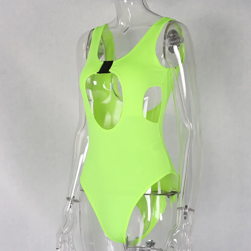 Женский сексуальный комбинезон с вырезами и открытой спиной Облегающий высокой