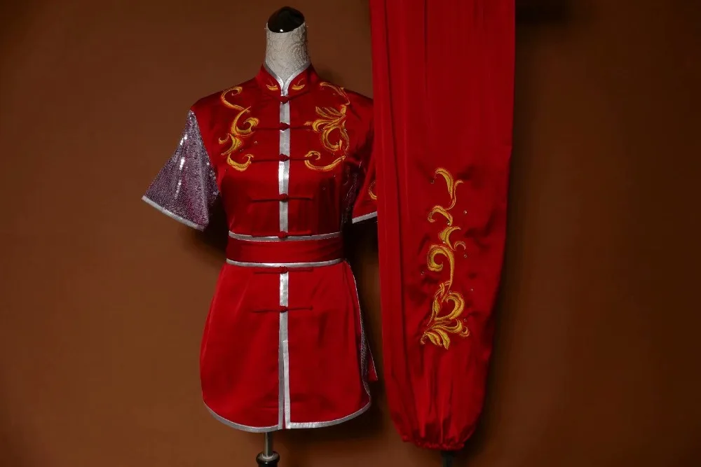 Wushu taichi одежда тайцзи changquan Униформа боевых искусств соревнование вышитая kungfu