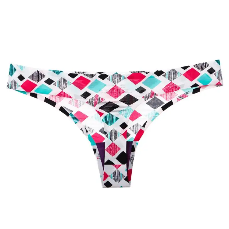5 шт./лот сексуальные стринги с низкой посадкой модный принт женское нижнее белье