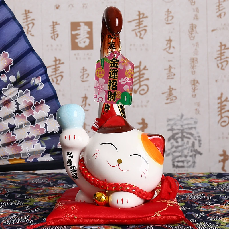 1 шт. керамическая статуэтка кошки на удачу в японском стиле|figurine statue|figurine decorationfigurine home decor |