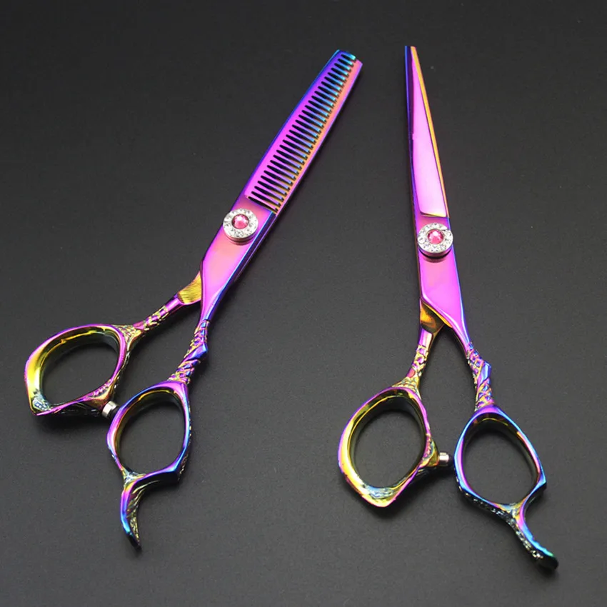 Профессиональные 6 дюймовые Японские Стальные драконовые ножницы для стрижки