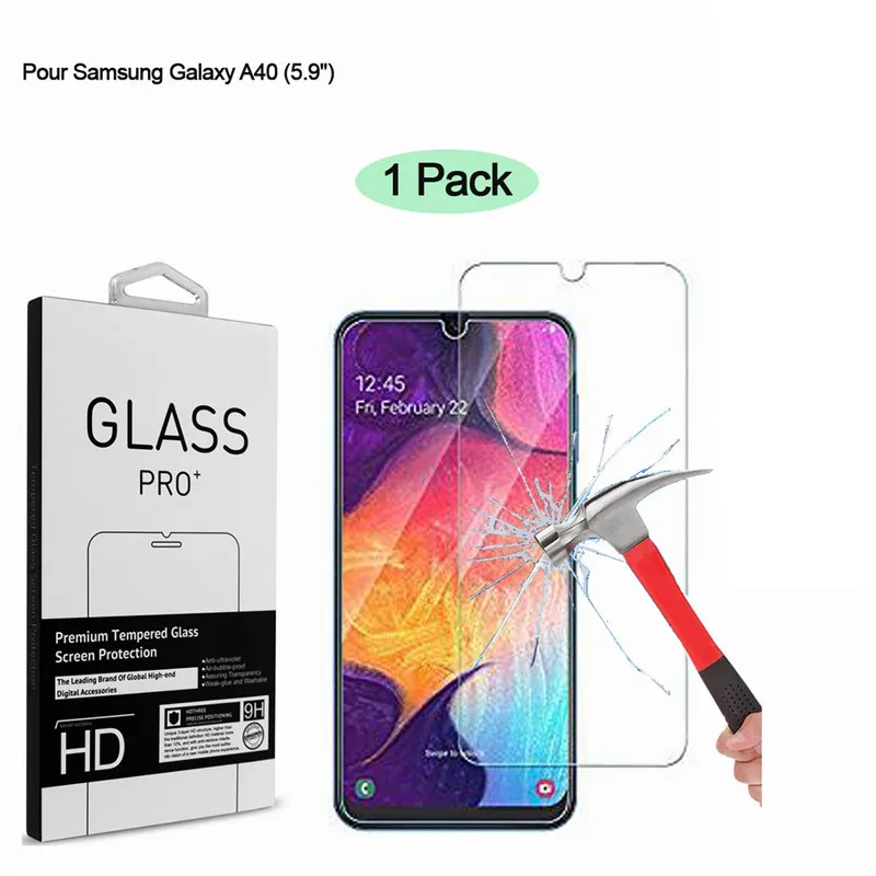 Для Samsung Galaxy A40 закаленное стекло прозрачная HD защитная пленка для экрана против