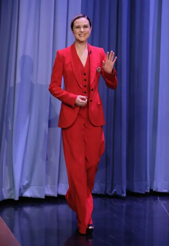 

Red Women Suits Single Breasted Formal Office Elegant Pants Suit Casual Female Slim OL Set 3 Pieces Ladies Vest Suit W125