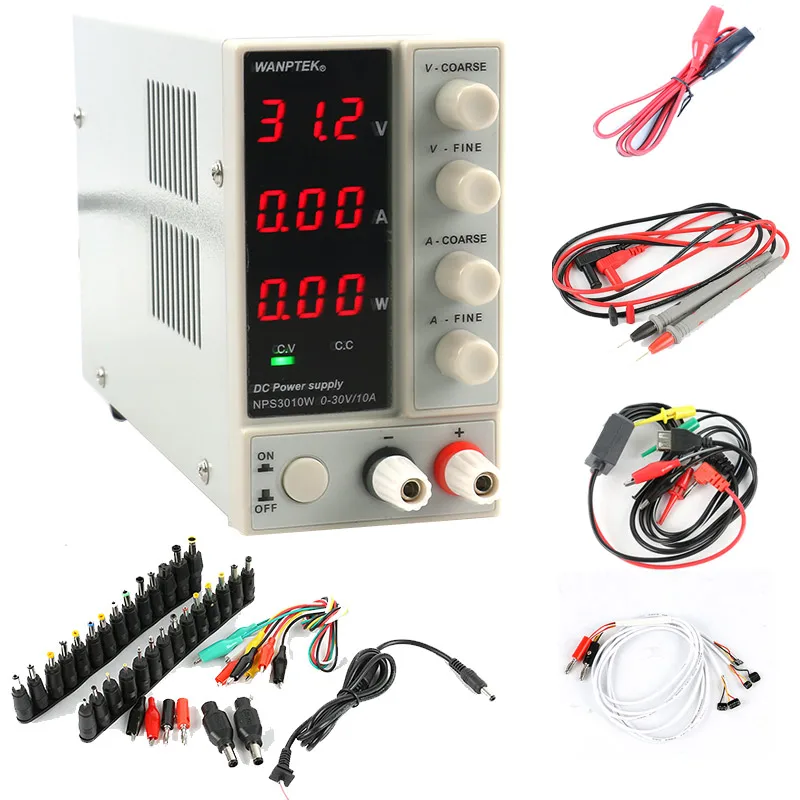 NPS-3010W NPS3010W NPS306W Регулируемый цифровой источник питания постоянного тока 30V 10A 5A с дисплеем питания переключатель лабораторный блок питания - Цвет: NPS-3010W