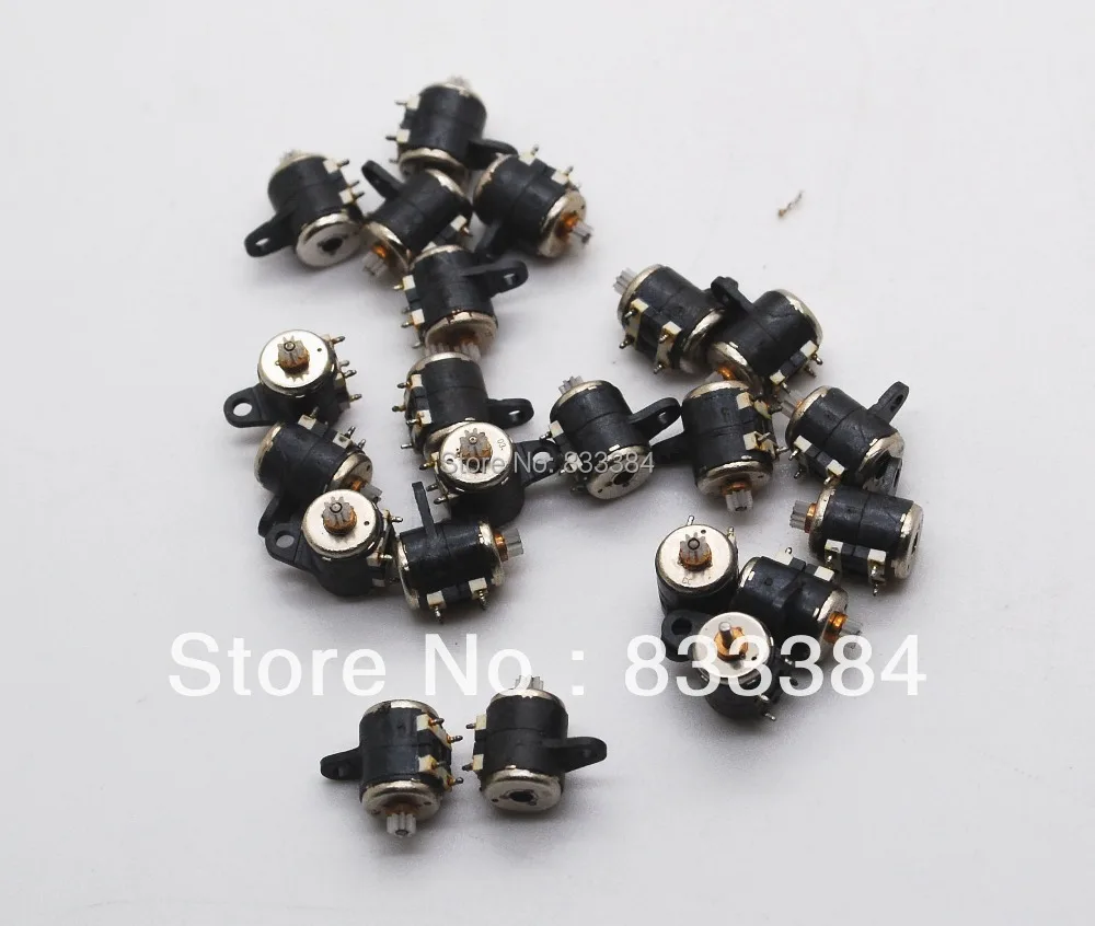 20 шт. 4 проводной 2 фазный Миниатюрный шаговый двигатель постоянного тока микро