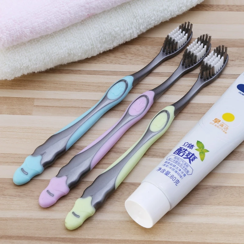 

1pc Super Hard Bristles Tooth Brush for Adult Remove Smoke Blots Coffee Stains Toothbrush Teeth Whitening Tool 19cm J