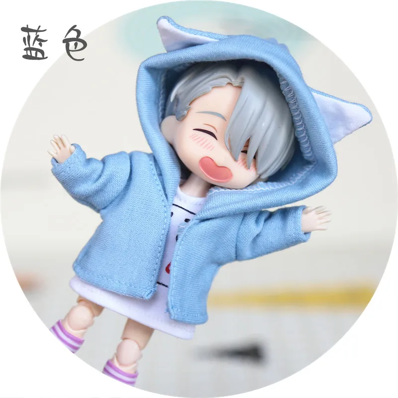 Синий Котенок шляпа пальто для Obitsu11 OB11 1/12 кукла доступна для cu-poche OB11 Аксессуары куклы - Цвет: Синий