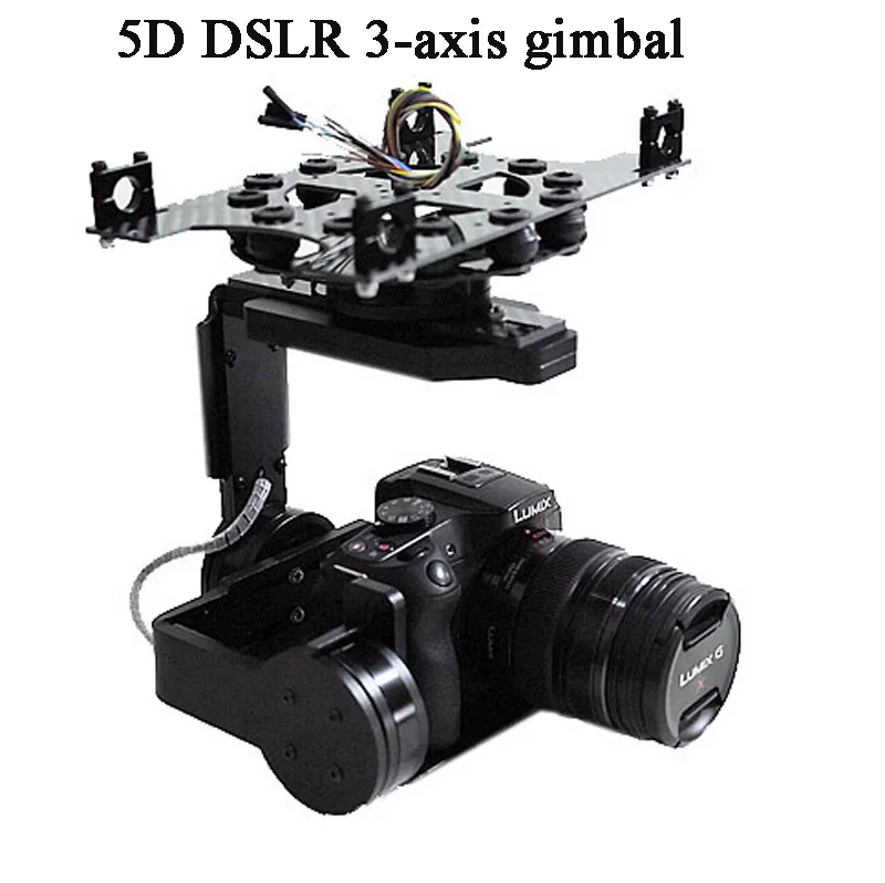 Универсальная 3-осевая 5D 3D 2 Gimbal PTZ DSLR ILDC Camera Pan Tilt Brushless для FPV аэрофотосъемки
