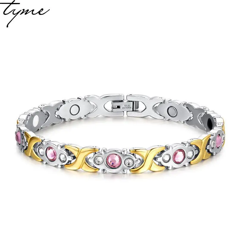 Женский браслет из титановой стали 316L с кристаллами|steel love bracelet|love braceletbracelets & bangles