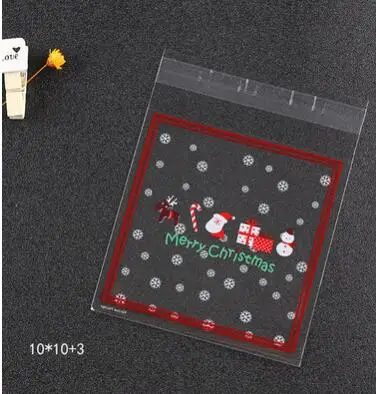 Рождественские пакеты для подарков из пластика 25 шт