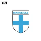 Светоотражающая наклейка для автомобиля YJZT, 8 см * 11 см, Марсель, защитный герб, аксессуары 6-2097