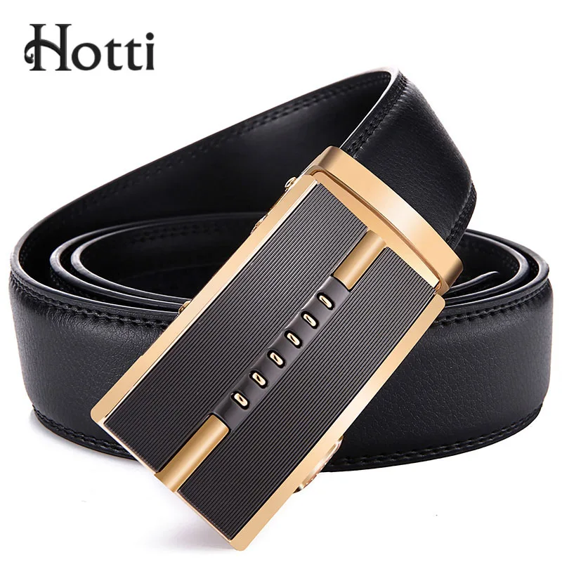 Мужской ремень из натуральной кожи с автоматической пряжкой | Аксессуары для