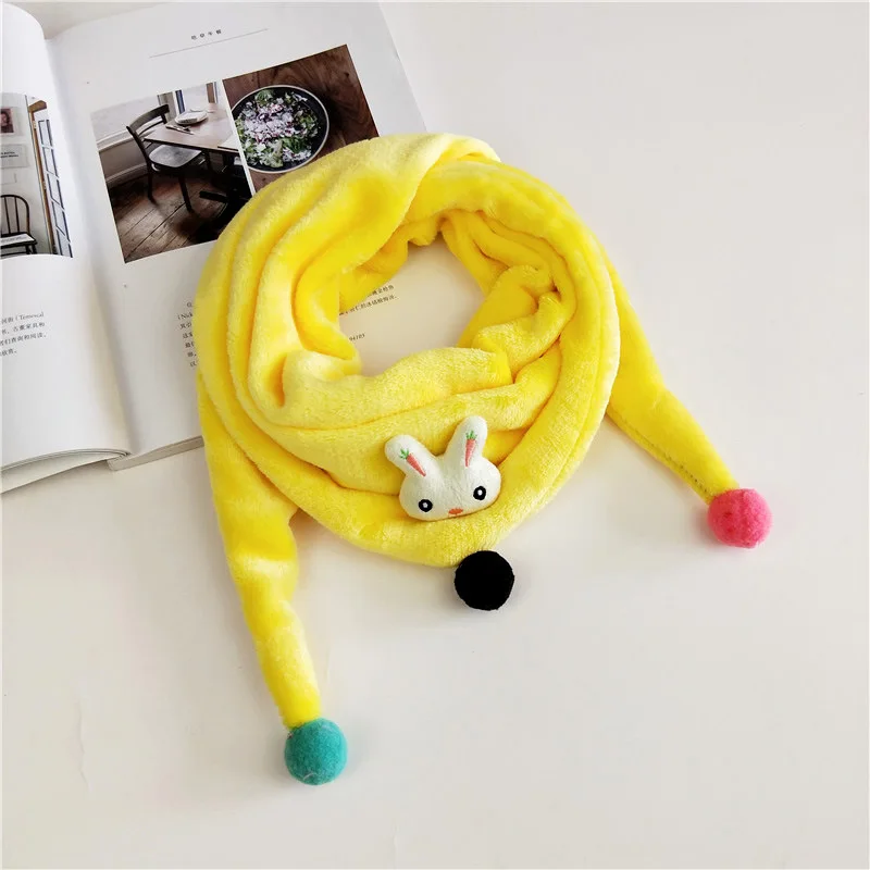 2018 Winter Children's Plush Wool Triangle Scarf Boys and Girls Cute Small Scarves Child Baby Kids Soft Viscose shawl |