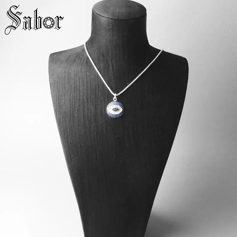 Цепочка с цепочкой массивное ожерелье подвеской в виде турецкого глаза модное