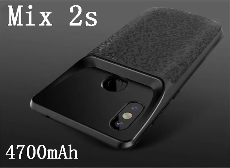 MiMix2s-Black Противоударный чехол для зарядного устройства для Xiaomi mi 8 SE A2 mi 6 mi x 2 2s Внешний чехол для зарядного устройства запасной внешний аккумулятор чехол для зарядки Capa - Цвет: MiMix2s-Black