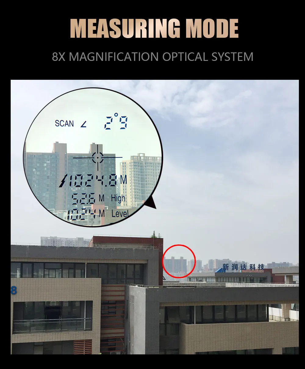 Ohhunt многофункциональный лазерный дальномер 8X600 м 800 1500 охотничий монокулярный