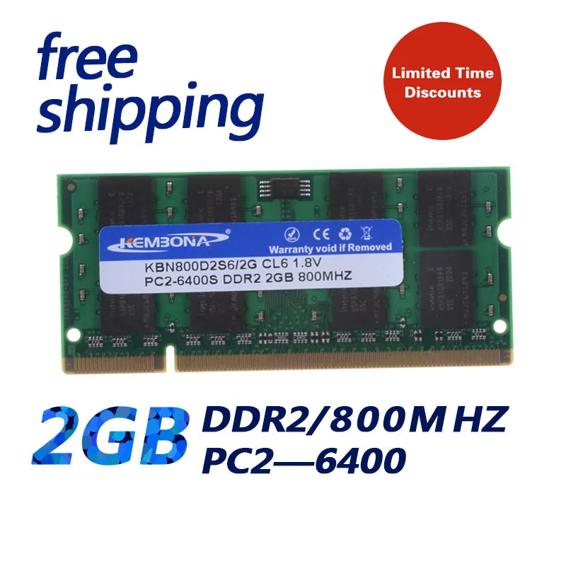 KEMBONA Бесплатная доставка 2 Гб DDR2 Память ram 800 МГц для ноутбука ноутбук 200pin memoria|ddr2